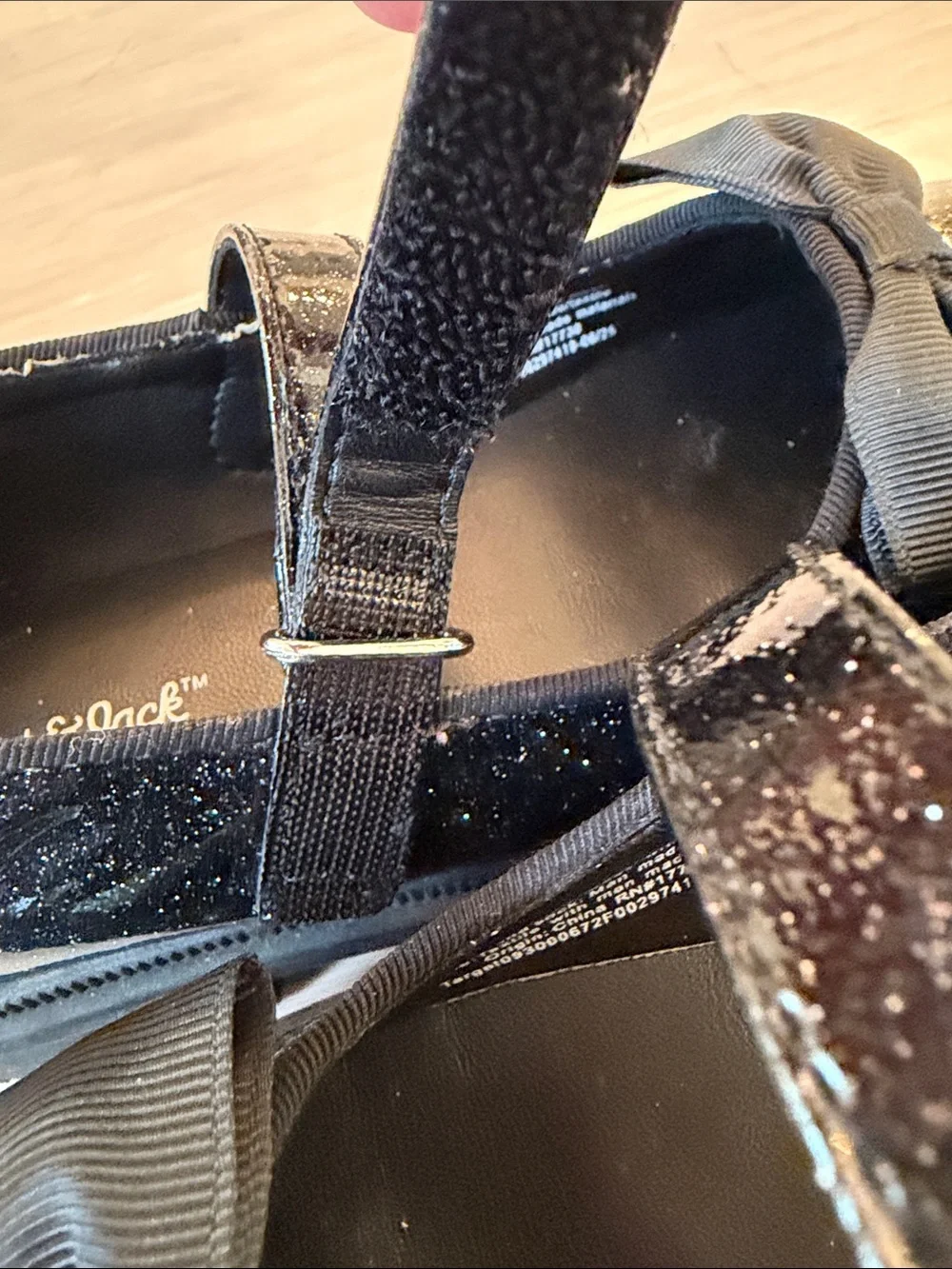Cat and Jack Girls Size 12 Glitter Dress Shoes with Bow